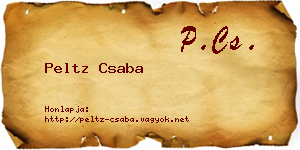 Peltz Csaba névjegykártya